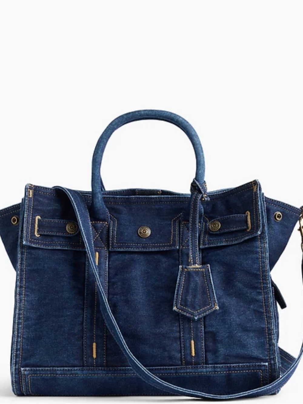 GAP Denim Tote Bag in Deep Blue NWT